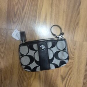 Coach Black and Gray Wristlet